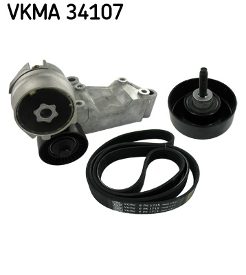 SKF VKMA34107 Hosszbordásszíj+ görgő, szíjkészlet